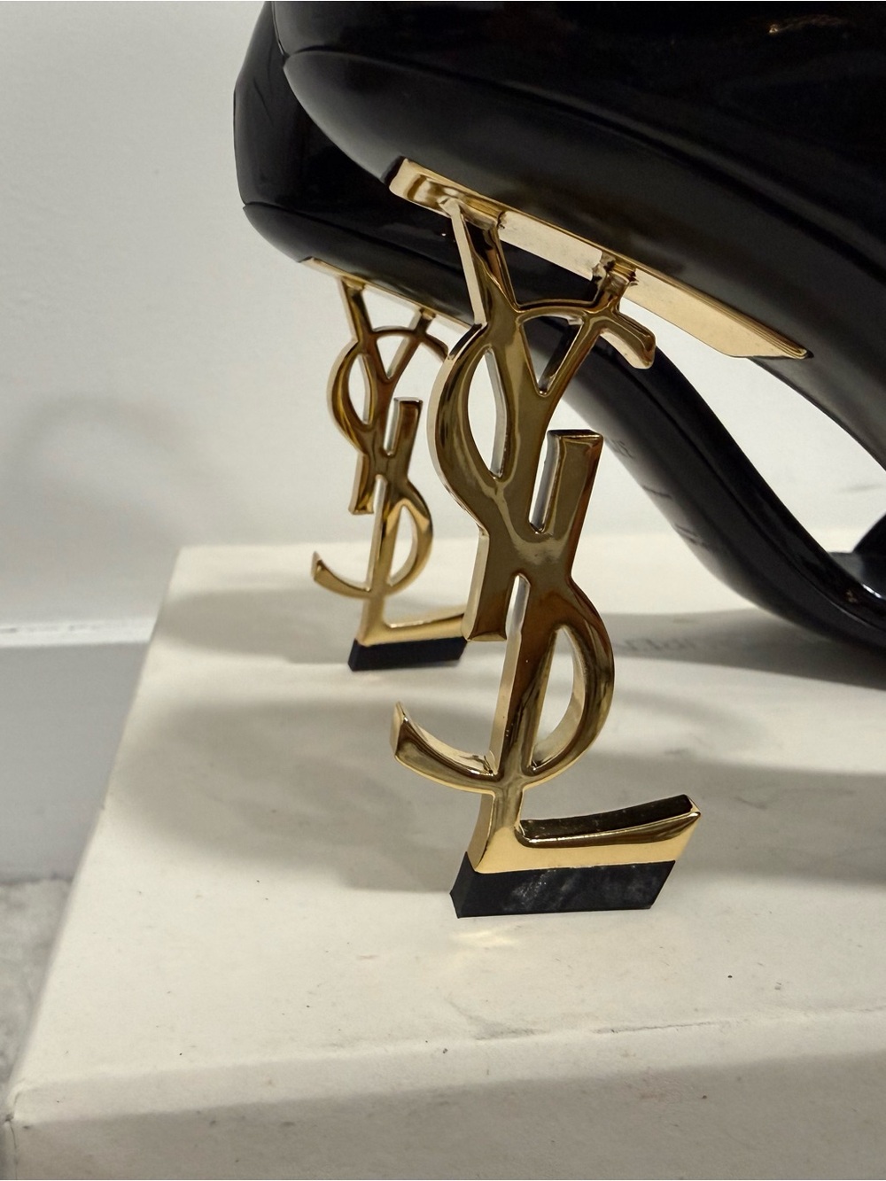 Saint Laurent Women's Opyum 85 Heels Black/Good - Size 37.5 EU / 7.5 US - NEW - Picture 2 of 6